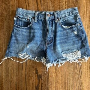 Free People We The Free Distressed Denim Shorts Size 27